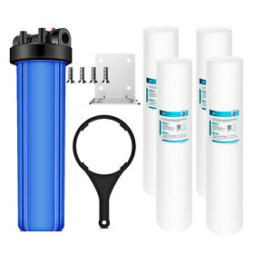 Rswhb013ifmpp014 20 Inch Big Blue Whole House Water Filter Housing System &4p Pp Sediment 1inch Npt