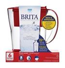6296099 Brita Drinking Water Filter Pitcher In Red 060258360356