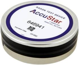 Accustar 040232061721 Radon Gas Test Kit Charcoal Short Term 48-96 Hour Grey