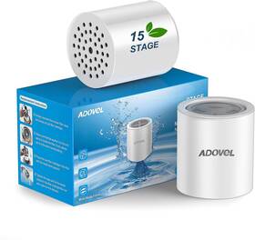 Adovel 886268717214 Universal Shower Filter Replacement Cartridge 15 Stage High Output