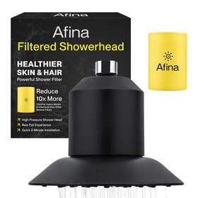 13blue034 Afina 860011262732 Filtered Shower Head - Water Softener Showerhead Matte Black