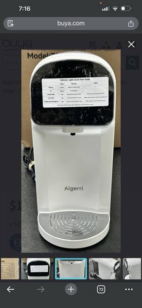 Tjyj001 Aigerri Countertop Reverse Osmosis Water Filter 528 Gal White 2-stage