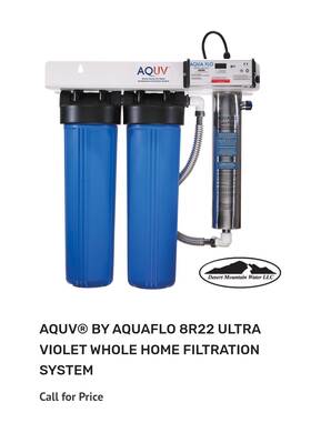 8r22 Aqua Flo Aquv By Aquaflo Model Ultraviolet Whole Home Filtration System House