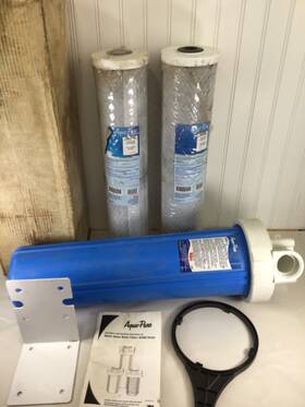 Cartridges.h64 Aqua Pure Ap802-1.5-c Nos Aqua-pure Water Filter Housing Ap802-1.5-c.w/2 Carbon