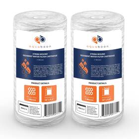 Ab-sw10bb1m Aquaboon 1 Micron String Wound Water Filter 10x4.5 Replacement - Whole House