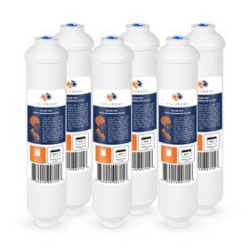 Ab-t33x6q Aquaboon 6 Pack Of Inline Post/carbon Polishing Water Filter For Ro Standard Size Qc