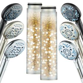 1379 Aquacare 2-pack American Kdf Pure Stay-clean Shower Filter Replacement Clear