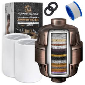 Ahg20 Aquahomegroup 20 Stage Shower Filter With Vitamin C E For Bronze