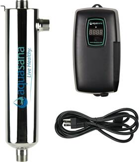 Aq-uv-10c Aquasana 816749014891 Chrome Whole House Sediment Water Uv Filter Softeners