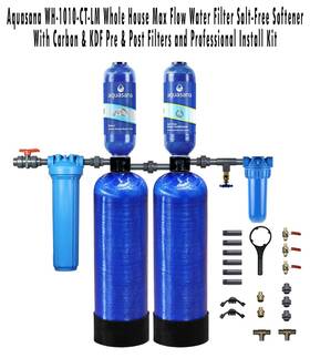 Aquasana 816749015089 Wh-1010-ct-lm Maxflow Water Filter Salt Free Softener Pro Install Kit