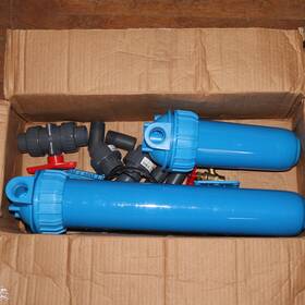 Aquasana 816749017748 Standard Installation Whole House Filter Water Softener Kit Blue