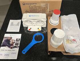 Aq-5200.55 Aquasana White Two Stage Under Sink Water Filters System Full Silver