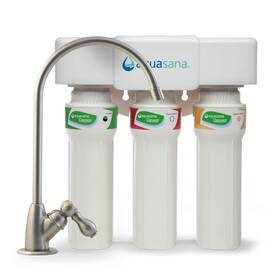 Aq-5300 Aquasana .55 Under Sink Water Filter 3-stage Max Flow Brushed Nickel