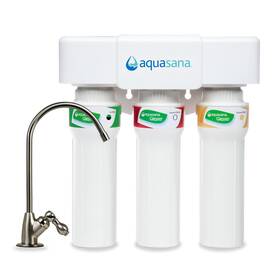 B06xgzmtrh Aquasana Under Sink Water Filter - Pfas Lead Chlorine Reduction Brushed Nicke