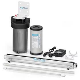 Aquasure 313041581569 Whole House Ultraviolet Uv Light 8 Gpm Water Treatment System With Triple Purpos