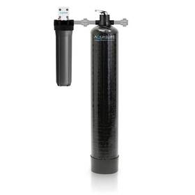 As-fp1000 Aquasure Whole House Water Treatment System 1 000 Gal. Kdf/gac 3-stage Black
