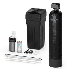 As-wsuv64hl Aquasure Signature Series 64 000 Grain Water Softener With 12gpm Quantum Uv Sterilizer And T