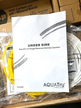 Atu100 Aquatru Under Sink 4 Stage Reverse Osmosis System Open Box Brand New