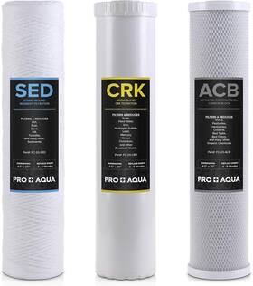 Av-02 Aquivex 5 Micron 4.5x20 3 Stage Whole House Filter Pp Sediment Cto Carbon Lead Spin Down