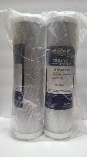 Cb-10-6305-to Aries Filter Works 2pk 9.75 X 2.5 Inch Carbon Block Chlorine Taste/odor Red