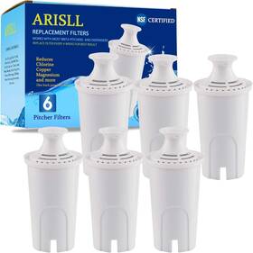 Ob03-35557 Arisll Water Filter Replacement For Brita Pitcher -6 Pack Filters Fits