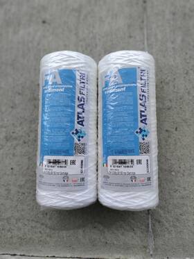 Res115514 Atlas Filtri Fa Lot Of 2 10 Inch Sx 50 Mcr Polypropylene Sediment Filter Cartridges