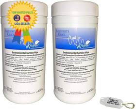 Audio - Wipes 753340629485 2 Pack Bonus Bundle Hearing Aid Large Canister 160 Per