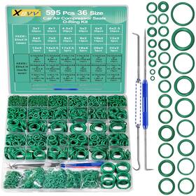 Branded01 445030688614 595 Pcs Metric And Sae Air Conditioning O-ring Kit For Automotive A/c Compresso