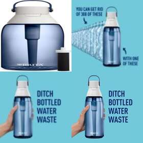 36485 Brita Insulated Filtered Water Bottle With Straw Reusable 36 Oz Night Sky