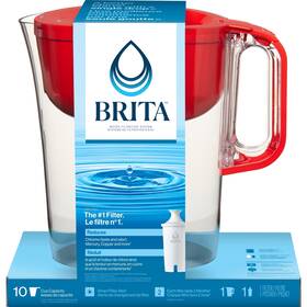 50693 Brita Large 10 Cup Red Huron Water Filter Pitcher With 1 Standard Without Bpa