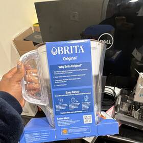 Brita 6025835507 Original 10 Cup Water Filter Pitcher White/clear Carbon Chlorine Remove