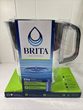 Brita-84665989 Brita Tahoe Pitcher With Elite Filter - Black Brand New