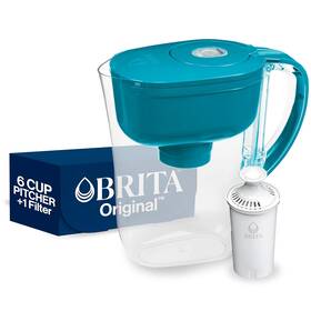 1307621 Brita Tu Metro Water Filter Pitcher With Smartlight Change Indicator Turquoise