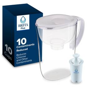 961032 Brita Tu Large 10 Cup Water Filter Pitcher 1 Britaplus White