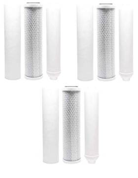 5x-jqeg-clci Cfs 3 Pack Replacement Water Filter Kit Includes Carbon Block Pp Sediment
