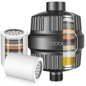 Kglqb0203 Cobbe 20 Stage Shower Head Filter With Kdf-55 For Hard Water High Black