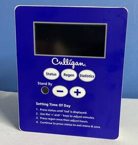 01019990 Culligan He High Efficiency Control Panel Water Softener System Vers 6