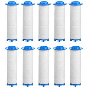 Dopenspi 5219dwbe8595 10pcs Shower Head Filters 2.76x0.95in Showerhead White Blue