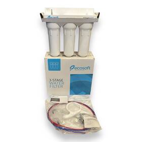 Fmv3ecous Ecosoft 3-stage Water Filtration System Under Sink Filter With Faucet
