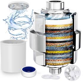 Embather 198715095906 Shower Filter 20 Stage Head For Hard Water 1 Pack