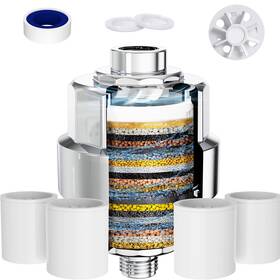Embather 198715169423 Shower Filter 20 Stage 8x10/16x20 4 Pack Polished Chrome
