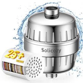Sa-001 Faticcoa Chlorine Buster 25 Stage High Output Shower Filter For Universal Silver