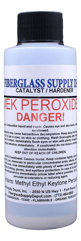 Mek4ozb Fiberglass Supply Depot Mek Peroxide Catalyst 4oz Clear