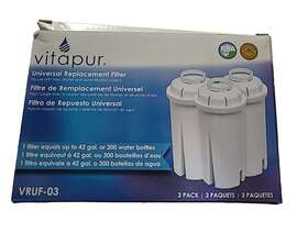 Filter 809108323620 Vitapure Universal Replacement Water Filters- 3 Pack New Sealed