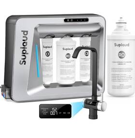 Finest-filters 060966728054 Compact Undersink 600gpd 5-stage Tankless Reverse Osmosis Ro Water Filter Unit