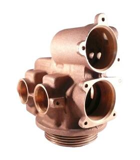 14861-01 Fleck 9000 Series Water Softener Brass Bronze Bare Valve Body Housing