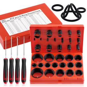 G-1951 Glarks 423pcs 32 Sizes Metric O-ring Assortment Kit Including 419pcs Nitrile