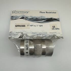 Gfr15ss Greenway Water Technologies Flow Restrictor 1 Inch Npt To 15 Us Gpm