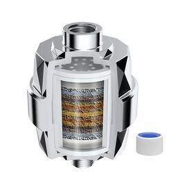 Shfilter1803-1-c Hibbent Shower Filter For Hard Water High Output Head Chrome