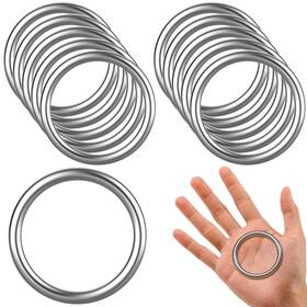 My-hotop-4160 Hotop Metal O Ring Seamless 304 Stainless Steel Rings Welded 2 Inches Silver